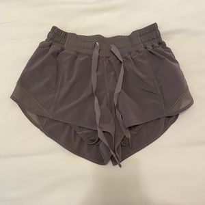 4 regular purple/gray lulu lemon shorts
